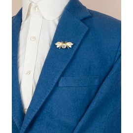 Brooch Lapel Pin for Men White And Yellow Butterfly Broochfor Suit Tuxedo of Shirts Tie Hat Scarf