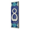 House Numbers Phosphorescent Hand-painted Italian Ceramic Number and Letter Tiles,