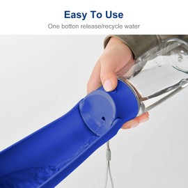 WePet WePet Foldable Portable Dog Water Bottle Puppy Water Dispenser with Drinking Feeder, 12 OZ, High-Temperature Resistant Leak Proof for Pets Outdoor Walking, Hiking, Travel, Food Grade Plastic BPA Free