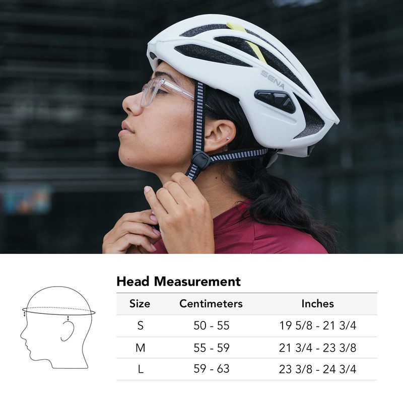 Sena R2 Road Cycling Smart Bluetooth Helmet (Matte Black, Large)