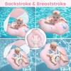 Cotryvox Baby Pool Float with Canopy,Toddler Float for 6-12 Month,Pink