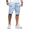 Tansozer Men's Summer Chino Shorts with Elasticated Waist, lightblue
