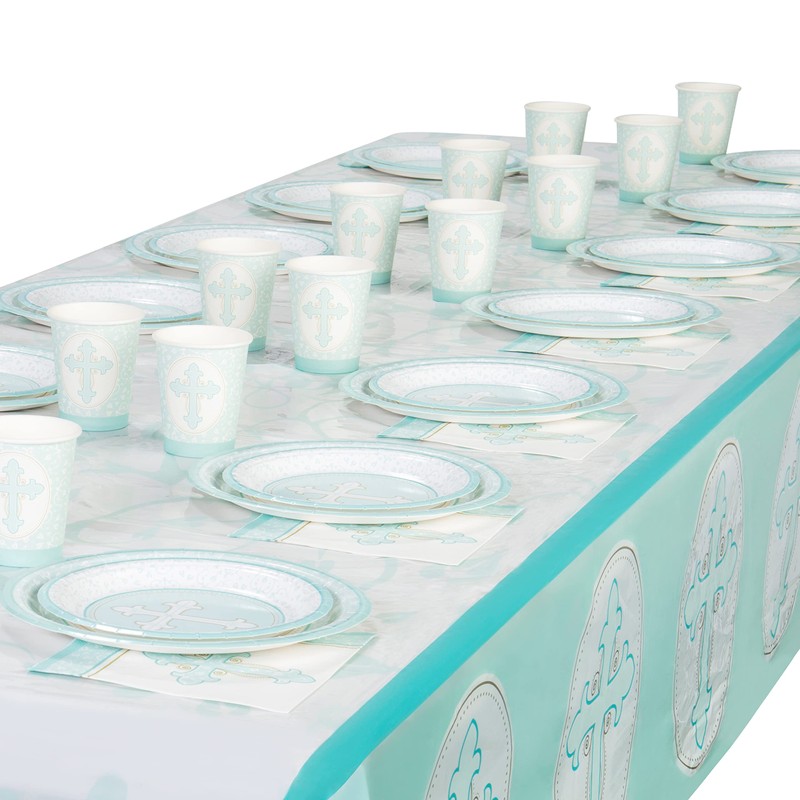 ROYAL BLUEBONNET Blue Baptism Tablecloth -Set of 2- Baptism Party