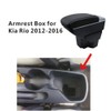 Tocsho Armrest Box for Kia Rio 2012-2016 Double Layer Front
