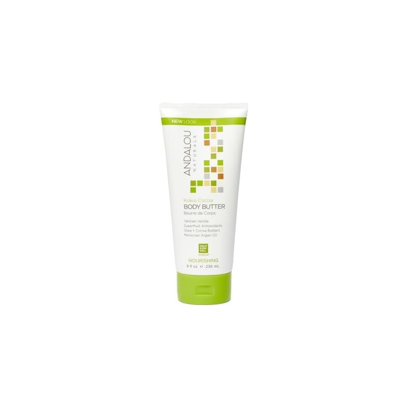 Andalou Naturals Kukui - Manteca corporal nutritiva de cacao, 8