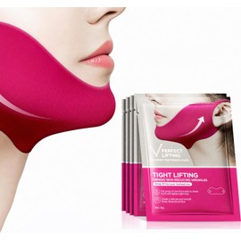 Collagen V Line Lifting Mask – 10PCS Double Chin Reducer Face Masks for Slimming, Firming & Moisturizing Skincare, Tightening Hydrogel V-Shaped Chin Strap for Women and Men