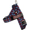 BULLHUG Harness – Made for Larger Chested Dogs Like English Bulldogs, French Bulldogs, Pugs & More. Stops Dogs from Pulling & Choking on Walks (Red and Blue Plaid, Large)
