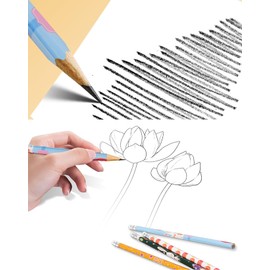 24 Pcs Wooden Pencil with Eraser Rabbit Easter Colorful Pencils Novelty Kids Pencils Fun School Supplies Easter Parties Holiday Gift Office School Students Teachers Supply Writing (24pcs, Easter)