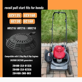 Moroxi GCV160 Pull Start Recoil Starter Compatible with Honda GCV160 GCV135 HRU19 EN2000 GC160 GC135 Lawn Mower Pressure Washer Engine Parts Pull Cord Assembly (Black)