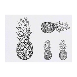 4 x 'Pineapple' Temporary Tattoos (TO00003414)