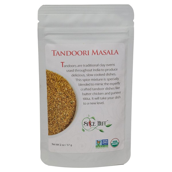 The Spice Hut Organic Tandoori Masala Seasoning, Quick & Easy Spice Blend for Indian Cooking, 2 oz