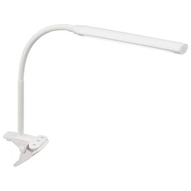 Ohm Electric LTC-LC24C-WN 06-0987 OHM LED Clip Light, White, Daylight White, Stylish, Slim, Stylish, Desk Light, Desk, Reading Light, Learning Stand, Desk Lamp, White