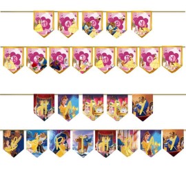 DCBY BEAUTY BEAST BELLE PRINCESS birthday party supplies favor centerpiece decoration - Square Banner