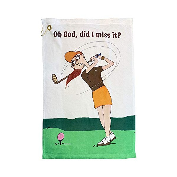 Giggle Golf Did I Miss It Golf Towel | Funny