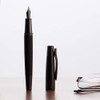 Gentleman Fountain Pen Black Nib Fine Point Metal Gift Box