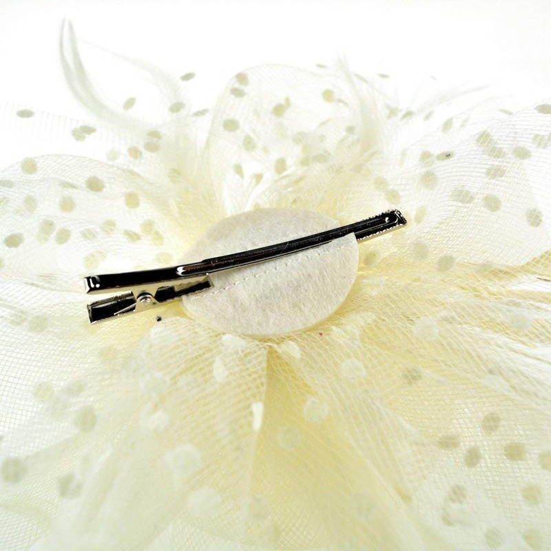 DRESHOW Fascinator Hat for Women, Pillbox Hat with Veil, Headband