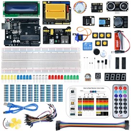 Super Starter Kit for Adults and Schoolchildren Compatible with Arduino IDE Include UNO R3 Board and Tutorial Include Breadboard & Module Kit