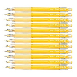 Pilot Colour Eno HCR-197-Y 0.7 mm Yellow Colour Mechanical Pencil with Yellow Lead (HCR-197-Y) - Pack of 12