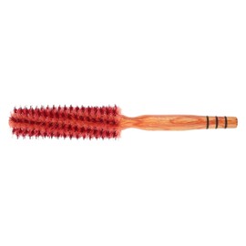 WOONEKY Rolling Brush Blow Drying Hair Brush Wooden Handle for Quick Drying Curling Static Design for Salon Home Use