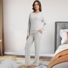 BOSECETA 2 Piece Lounge Pajamas for Women Set Casual Ribbed
