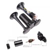 FARBIN Black air horn with button for truck trains, 12V