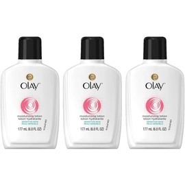 Face Moisturizer by Olay, 12-Hour Hydration with Aloe, Moisturizing Facial Lotion for Sensitive Skin - 6 Oz (Pack of 3) Packaging may Vary