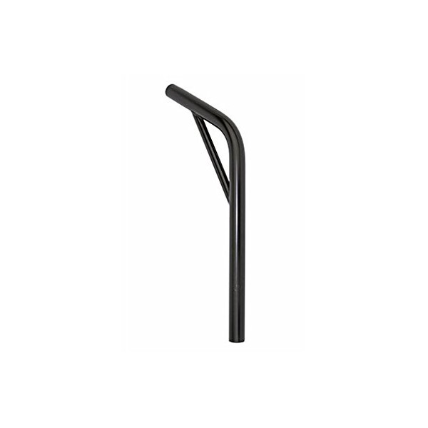 Alta Steel Lay Back Bike Seat Post with Support, Multiple Sizes & Colors (Black, 27.2mm)