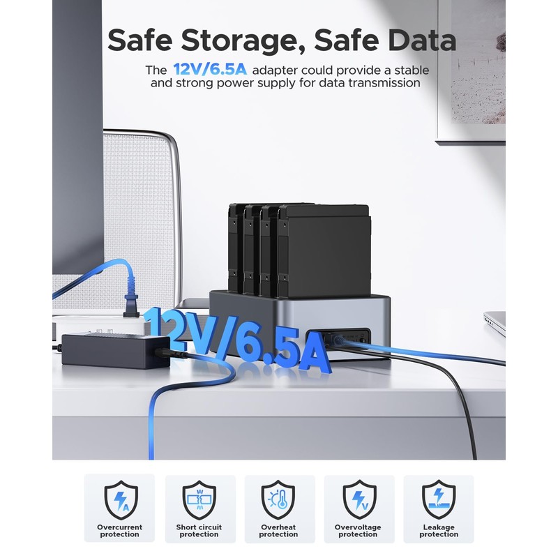 ORICO Aluminum 4 Bay Hard Drive Docking Station 1:3 Offline