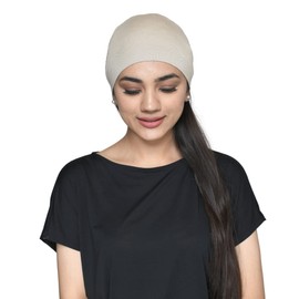 SAKUCHI Chemo Hats Solid Women's Bamboo Soft Headwear, beige