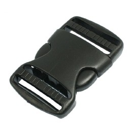 sourcing map 3.5cm Replacement Belt Connecting Black Plastic Quick Release Buckle