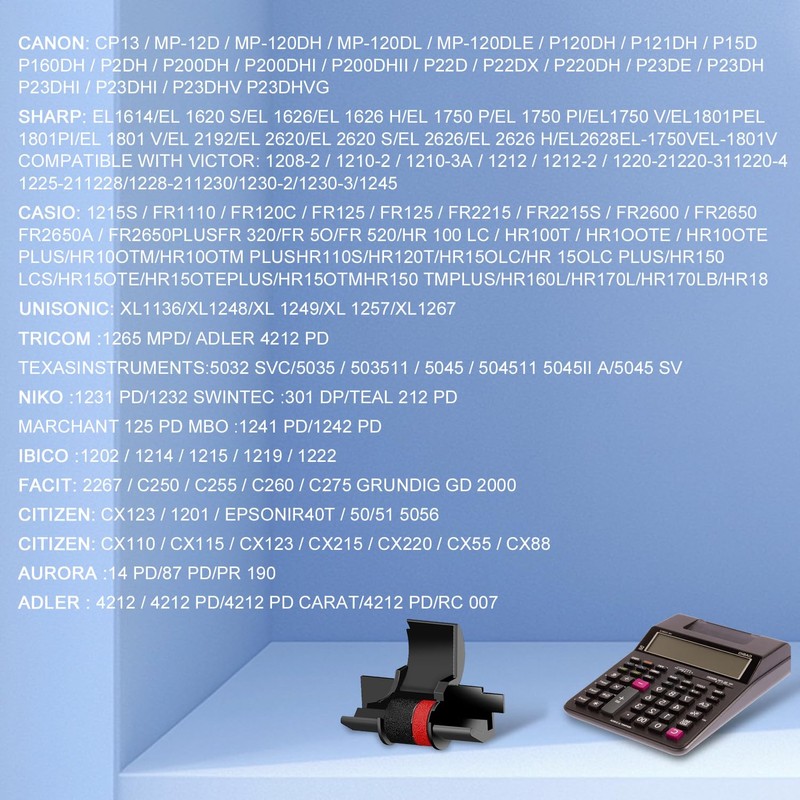 IR40T Cinta de tinta calculadora de repuesto para IR-40T HR-170RC,
