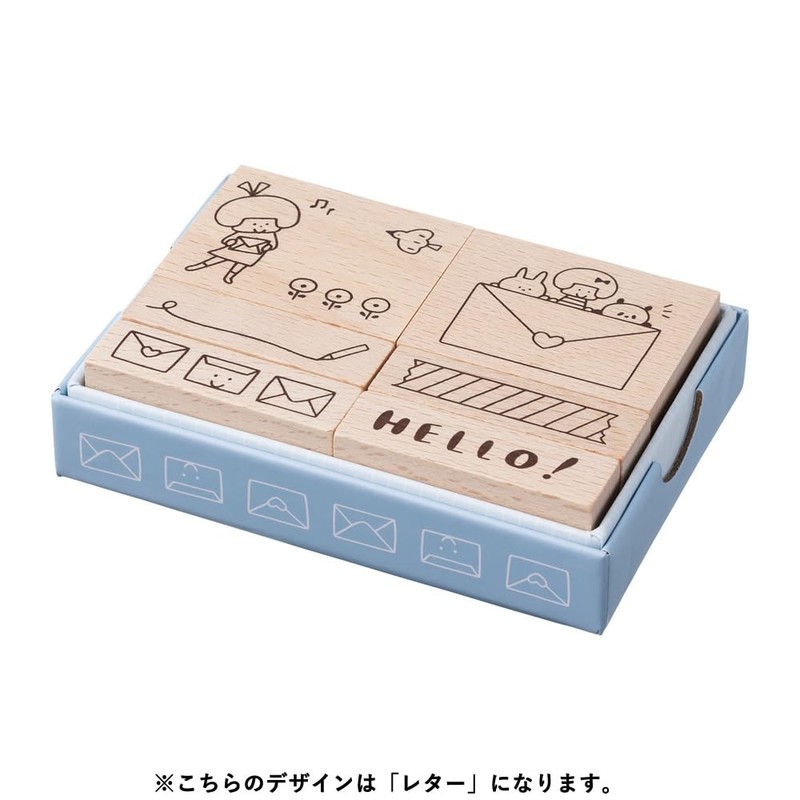 mizutama Marks Wooden Stamp Set Mix MZT-STM2-C