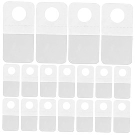 Ganchos Adhesivos Transparentes De Pvc Para Colgar Etiquetas Orificio Redondo 20x40 Mm, 200 Piezas Para Exhibidores En Tiendas Minoristas
