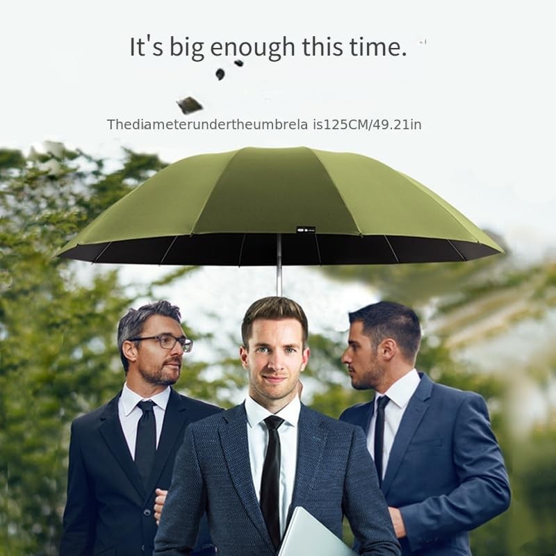 Generisch [12 Ribs Extra Large] 125cm Large Umbrella is Enlarged,