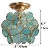 Bieye L10824 Flower Petals Tiffany Style Stained Glass Close to