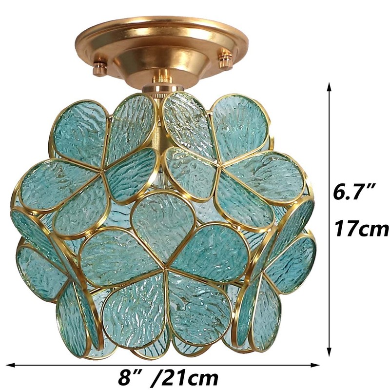 Bieye L10824 Flower Petals Tiffany Style Stained Glass Close to