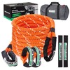 AUSUM MOTOR 1" x 30ft Kinetic Recovery Rope Kit (Reflective),