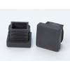 4 tube plugs, black plastic, 20 mm x 20 mm