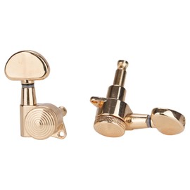Locking JIN HO Guitar Tuners 3L3R Locking Guitar Tuners Tuning Keys Pegs Machine Heads 1:19 for Les Paul SG Style Electric Folk Acoustic Guitar (Gold)