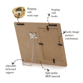 HOIJAUMAI Daughter in Law Gifts, Gifts for Daughter in Law, Daughter in Law Wood Picture Frame Birthday Christmas Mother's Day Gift, Tabletop and Wall Mounting, Display Photo 4x6 Inch