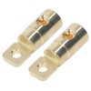 Pair Power Battery O Ring Terminals Brass Gold Plated High