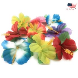 US 36Pcs Mixed Color Artificial Hibiscus Flowers Tabletop Decoration Home Deco