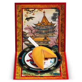 Happy Birthday Cards - Holiday Greeting, Christmas, Graduation, Wedding, Anniversary Cards - For Wife Husband Kids Friends w/Mailing Envelope - (2 Pack, Fortune Cookie)