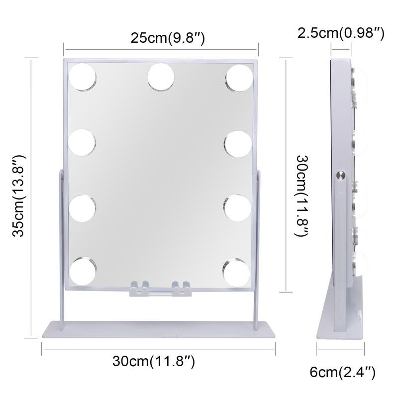 VANITII Hollywood Vanity Makeup Mirror 3 Light Adjustable 9 LED