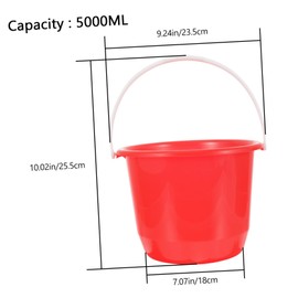 Portable 5L Plastic Water Bucket with Handle - Multipurpose Cleaning Bucket for Home, Garden, Camping, and Fishing - Sturdy Design for Easy Use Plastic Bucket Cleaning Bucket Black Bucket
