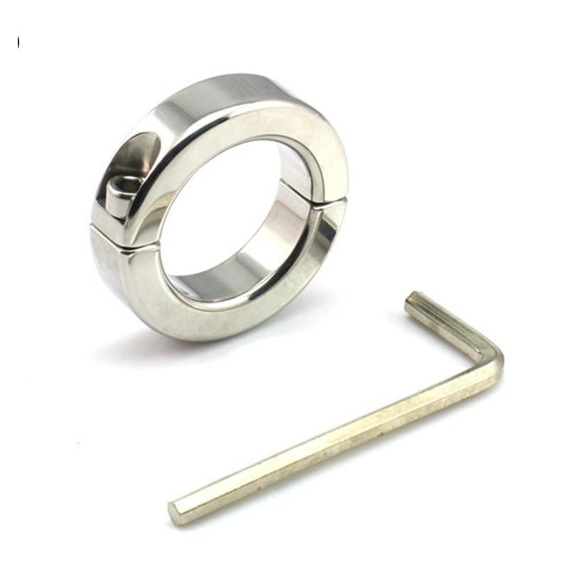 Stainless Steel Split Screw Ring, Men's Stretching Exercise Workout Ring