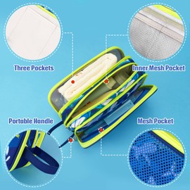 Shark Children's Toiletry Bag Boys - Children's Toiletry Bag for Hanging Wash Bag Cosmetic Bag Men Camping Travel Waterproof Portable Wash Bag for Gift