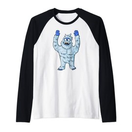 Abominable Snow Monster Christmas Abominable Snowman Raglan Baseball Tee