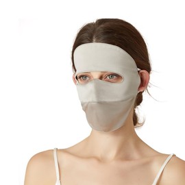 LILAXINKO Silk Mask, 3-Dimensional, Double Layered Construction, 100% Silk, No Rough Skin, Night Mask, Natural Antibacterial, Beauty Mask, Sleeping, Breathable, Moisturizing Mask (1 Sheet, Gray)