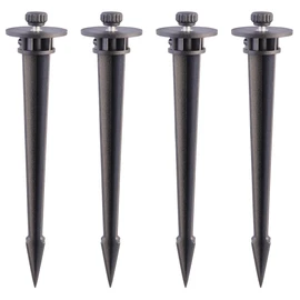 Luminea Accessories for LED Solar Sensor: Set of 4 Universal Ground Spikes for Wall Floodlights, 5 mm Thread Diameter (Solar Spotlight Garden, LED Spotlight with Solar Panel, Motion Sensors)